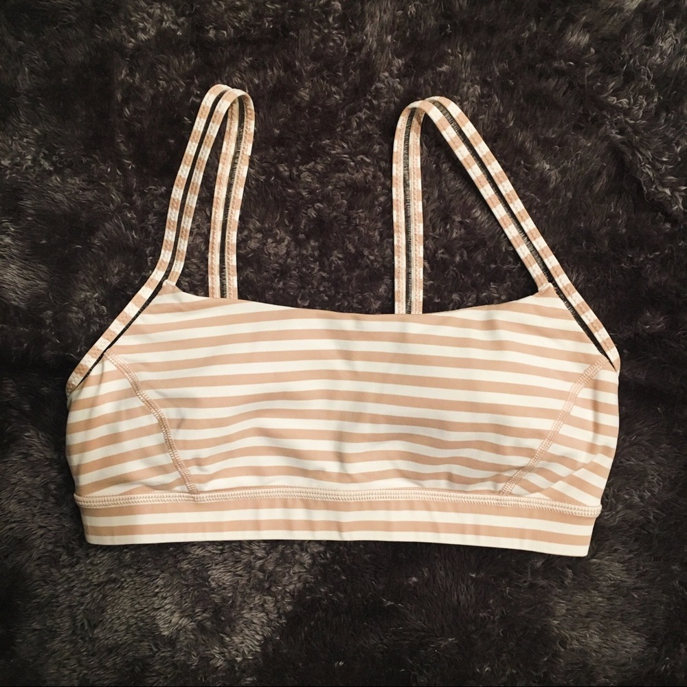 lululemon athletica Striped Cream and White Bralette